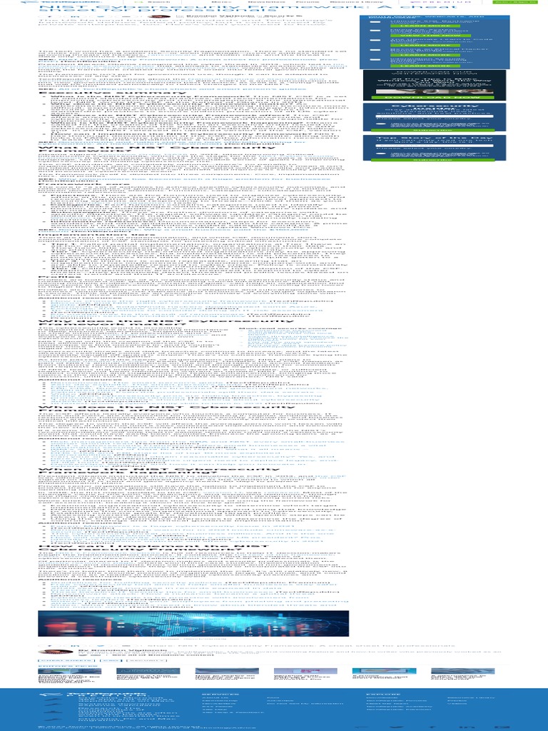 NIST Cybersecurity Framework - A Cheat Sheet For Professionals | PDF