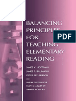 Balancing Principles For Teaching Elementary Reading