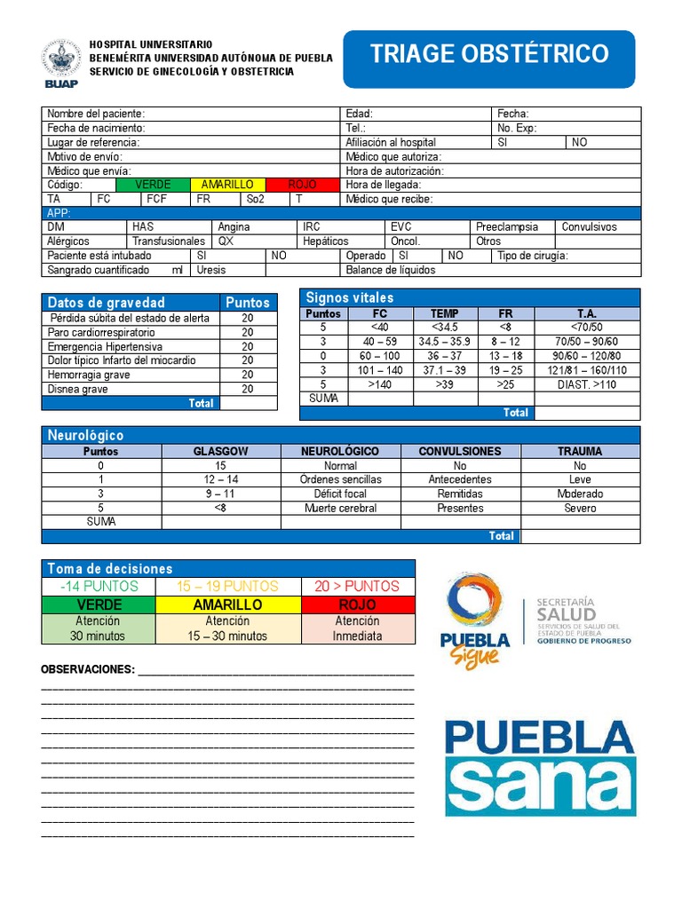 Triage Obstétrico | PDF | Ciencias de la Salud | Epidemiología