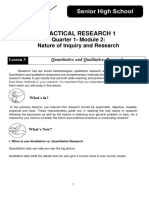 Practical Research 1: Quarter 1 - : Nature of Inquiry and Research