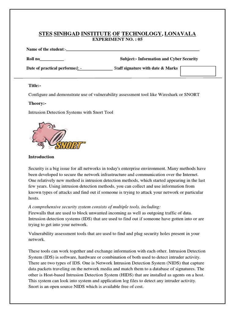 Snort IDS Configuration and Use | PDF | Computer Network | Software ...