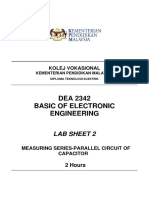 DEA 2342 Basic of Electronic Engineering: Lab Sheet 2