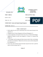 End Term Question Paper - TFEM - Term V Batch 2020-22