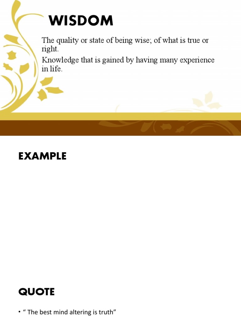 WISDOM | PDF