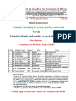 PRSEC-E-2022-05414 Committee On Petition Rajya Sabha - Animals Versus Goods and Agriculture Products