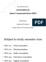 An Introduction To Journalism and Mass Communication MT