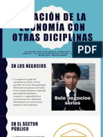 Relación economía disciplinas