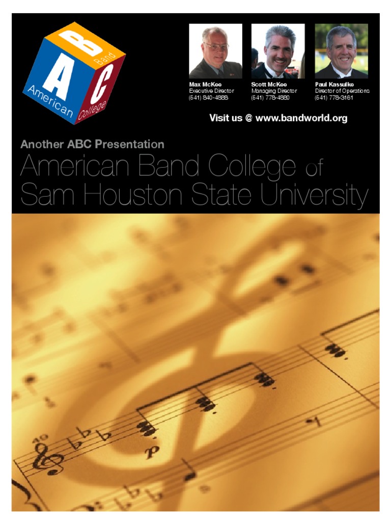American Band College Sam Houston State University Another ABC