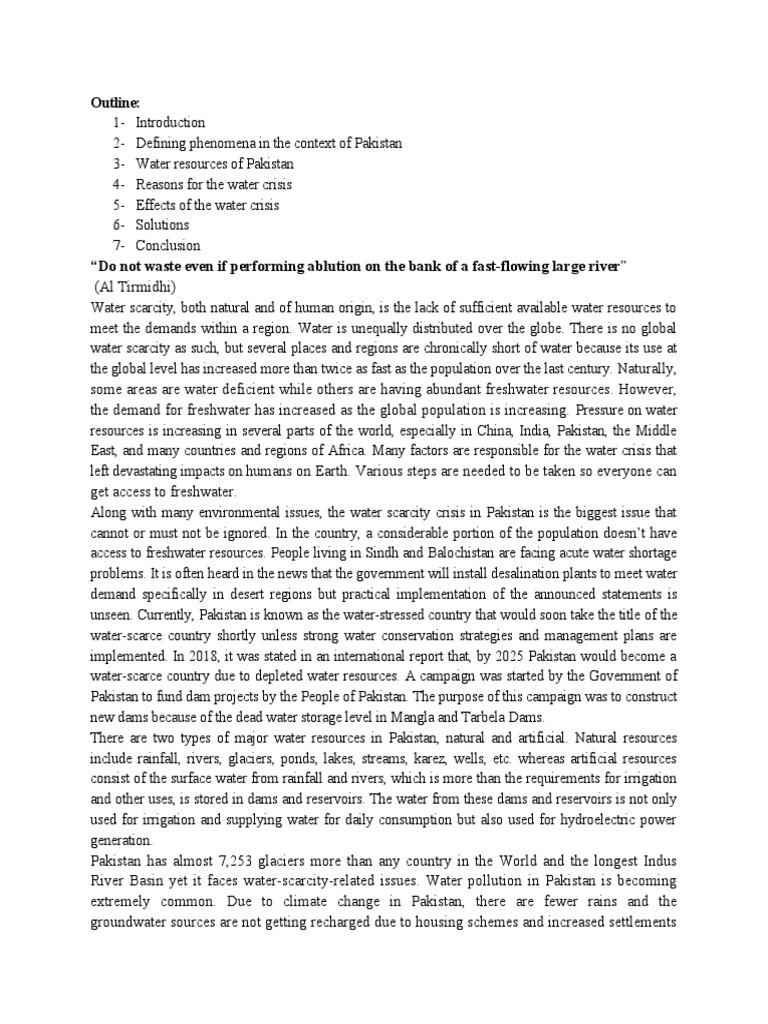 Water Crisis | PDF | Water Scarcity | Water