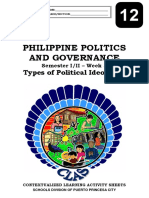 Philippine Politics and Governance: Types of Political Ideologies