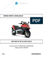 Aprilia SRV 850 Spare Parts 2012