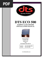 Dts Eco 500: Sliding Gate Motor Installation Manual