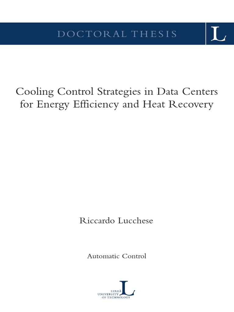Data Center Cooling Control Strategies | PDF | Data Center | Economic ...