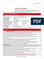 Policy Document Review Checklist