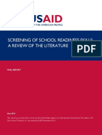 Screening of School Readiness Skills: A Review of The Literature