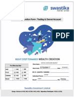 Swastika: Client Registration Form: Trading & Demat Account