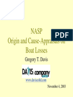 NASP Origin and Cause, Appraisals On Boat Losses - Davis 2003