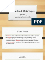 Variables & Data Types: Concepts of Programming Languages Understanding Programming Languages