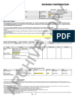 Archive Copy: Booking Confirmation