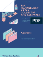 TAX Management As Tax Collector and Tax Payer: Doa Christoper Z. S Michael Adrian Ruth Chan