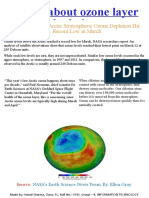 Report About Ozone Layer Depletion: NASA Reports Arctic Stratospheric Ozone Depletion Hit Record Low in March