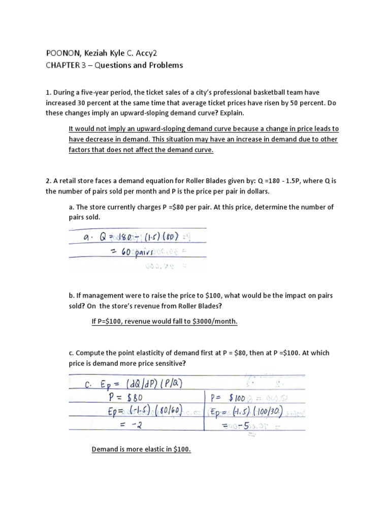 Economics Demand and Pricing Analysis | PDF | Demand | Price Elasticity ...