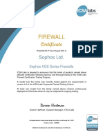 2021 Sophos XGS Firewall Family Certificate