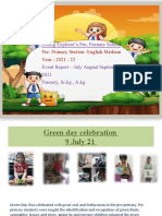 Young Explorer's Pre-Primary School Event Report - July August September 2021 Nursery, SR - KG, JR - KG