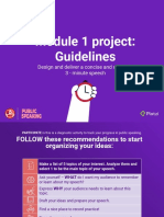Module 1 Project: Guidelines: Design and Deliver A Concise and Concrete 3 - Minute Speech