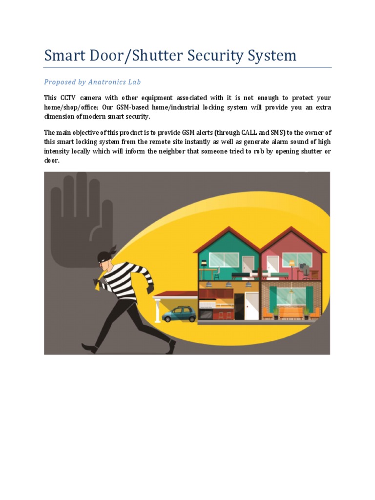Smart Door/Shutter Security System: Proposed by Anatronics Lab | PDF ...