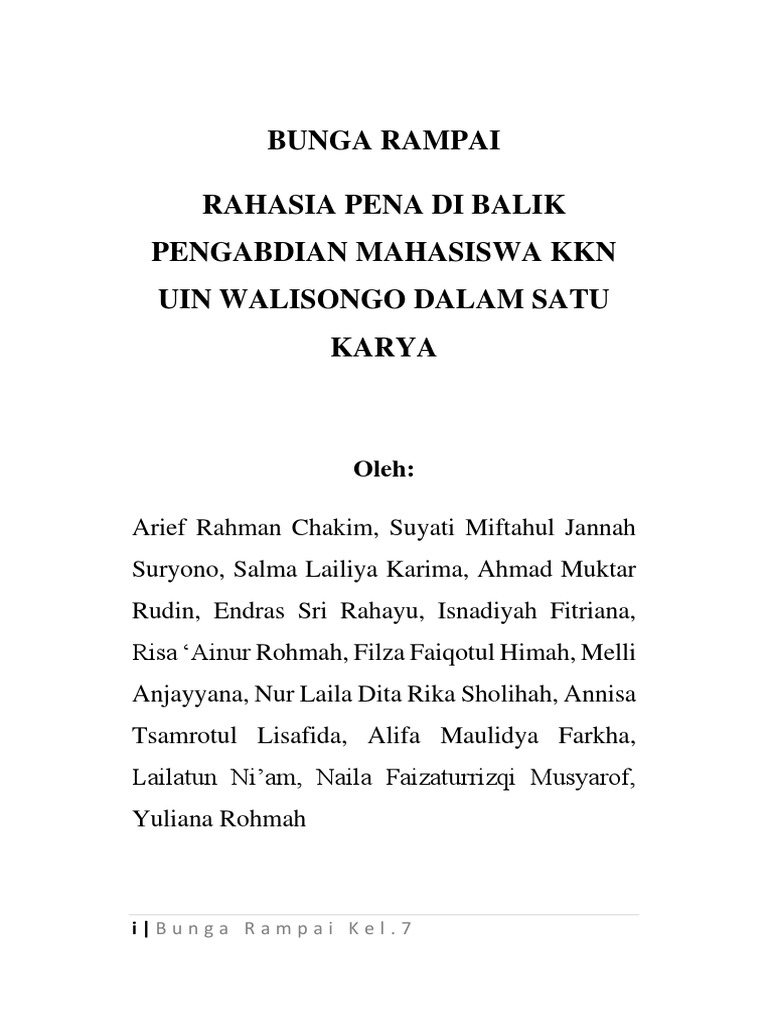 Bunga Rampai KKN UIN Walisongo | PDF | Gaya Hidup