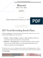 Professional Vocal Recording Booth Plans - Murrant