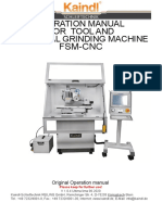 FSM CNC: Operation Manual For Tool and Universal Grinding Machine