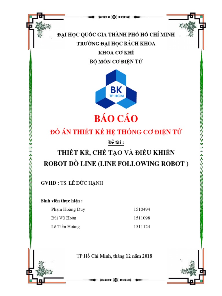 Thuyet Minh Do An Thiet Ke He Thong Co Dien Tu | PDF