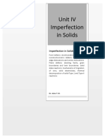 Unit IV - Imperfections in solids(1)