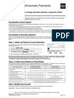 Direct Deposit/Automatic Payments Set-Up Guide