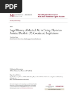Legal History of Medical Aid in Dying - Physician Assisted Death I