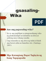 Mga Kaalaman at Gabay Sa Pagsasaling-Wika
