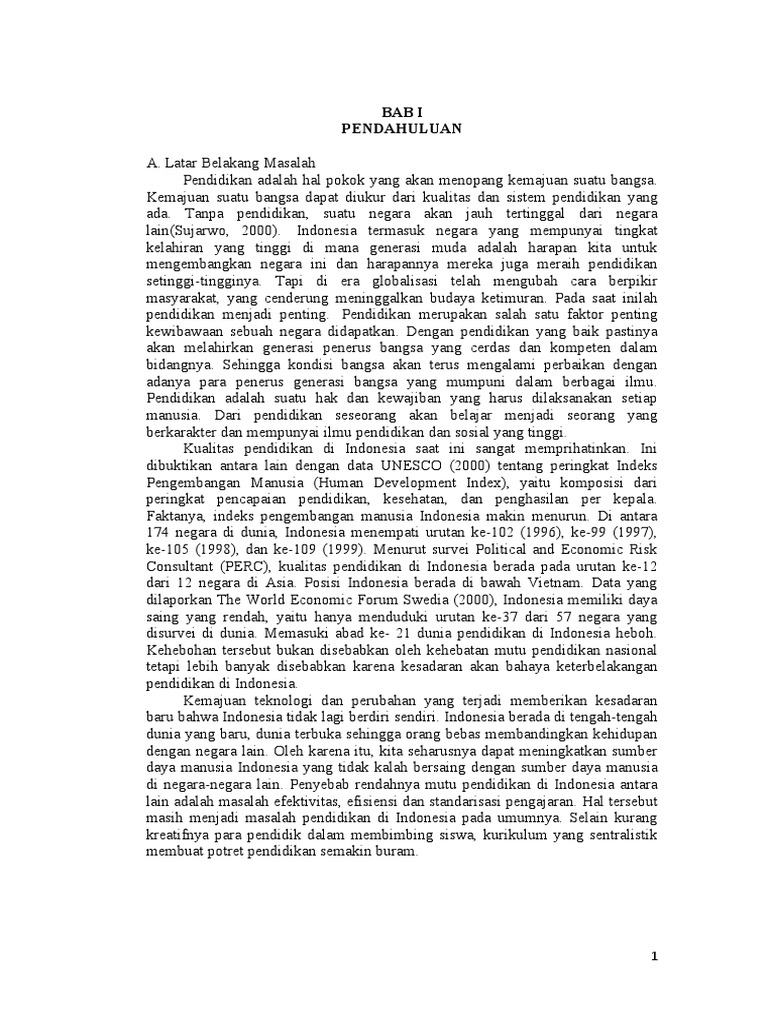 Struktur Sistem Pendidikan di Indonesia