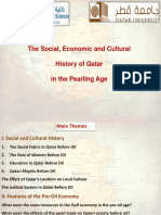 The Social and Cultural History of Qatar in the Pearling Era