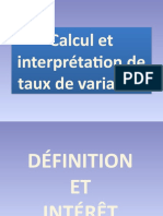 Taux de Variation