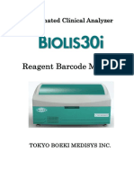 Reagent Barcode Manual: Automated Clinical Analyzer