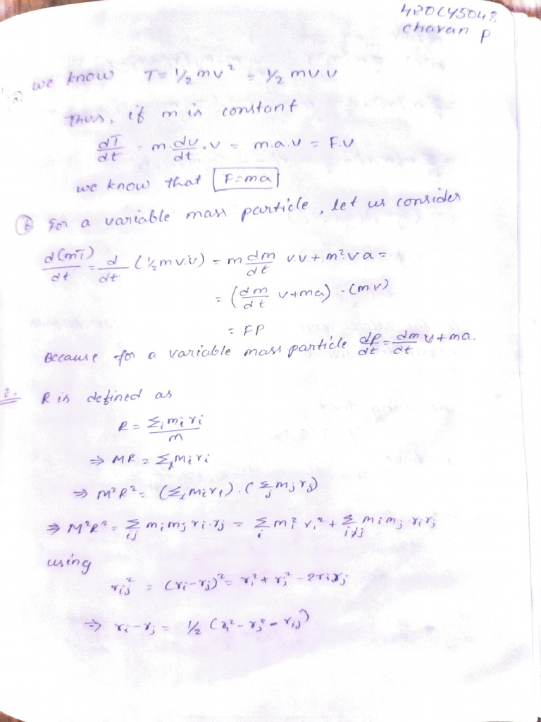 Classical Mechanics Assignment 1 | PDF