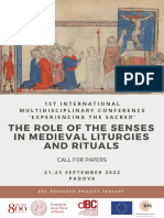 The Role of The Senses in Medieval Liturgies and Rituals: Call For Papers