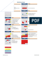 2018-2019 School Calendar Template