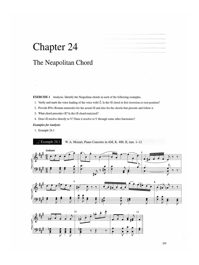 Analysis of Neapolitan Chords in Musical Examples and Figured Bass Realizations PDF Chord