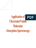 Application of Ultraviolet/Visible Molecular Absorption Spectros