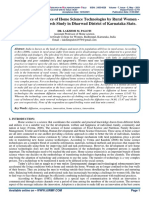 Diffusion and Acceptance of Home Science Technologies by Rural Women - An Explorative Research Study in Dharwad District of Karnataka State