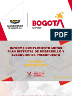 Informe Cumplimiento Metas IDIPRON | Vigencia 2021.