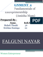 Assignment 2:: Fundamentals of Entrepreneurship (Amisha Mam)